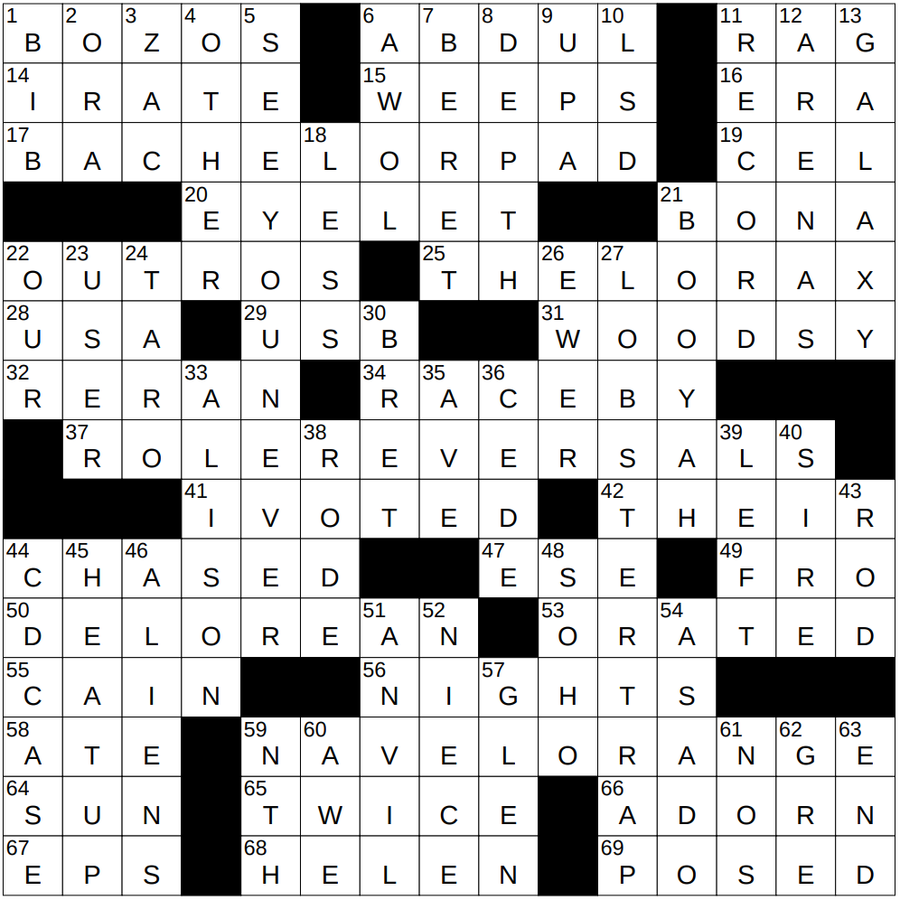 0223 26 NY Times Crossword 23 Feb 26 Monday NYXCrossword