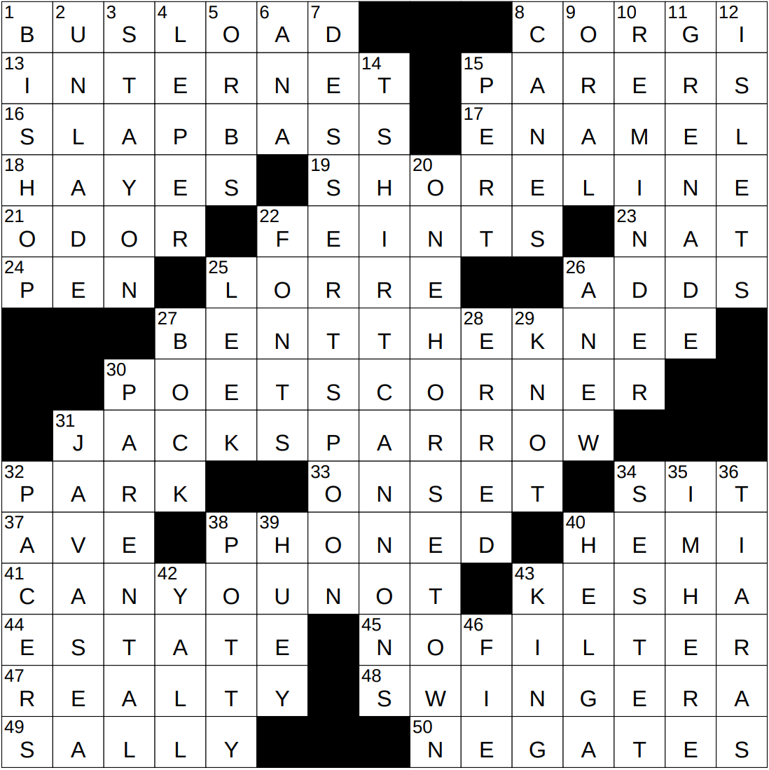 0313 26 NY Times Crossword 13 Mar 26 Friday NYXCrossword