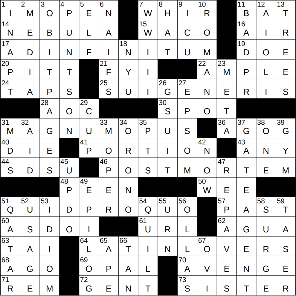 0316 26 NY Times Crossword 16 Mar 26 Monday NYXCrossword