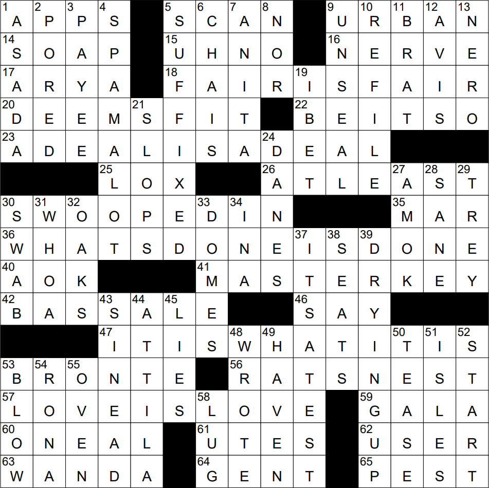 0410 23 NY Times Crossword 10 Apr 23 Monday NYXCrossword