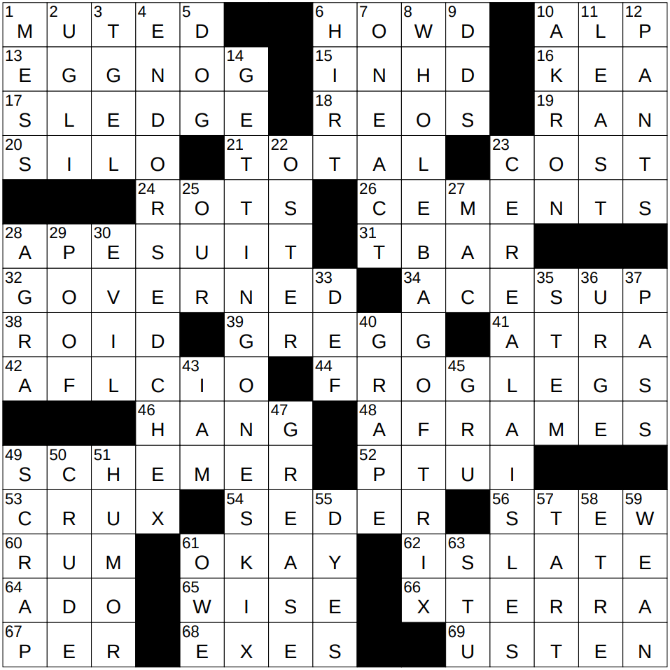 0416 25 NY Times Crossword 16 Apr 25 Wednesday NYXCrossword