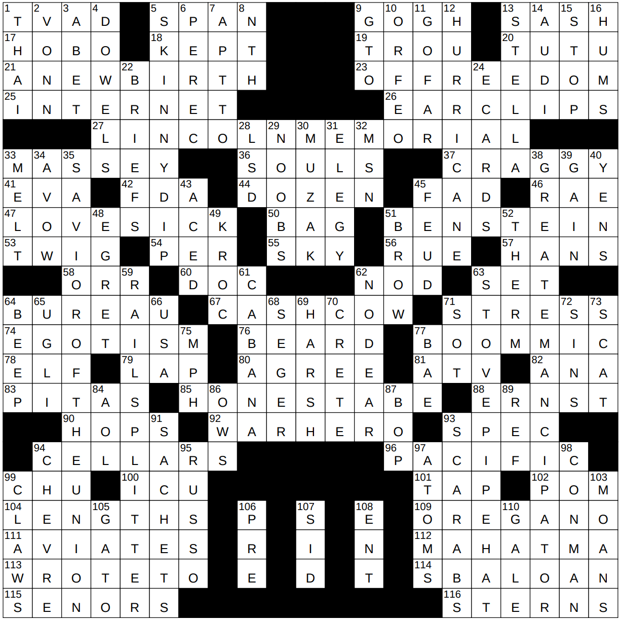 0529 22 NY Times Crossword 29 May 22 Sunday NYXCrossword
