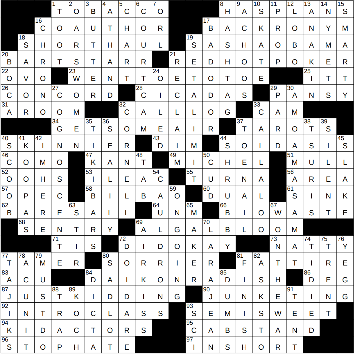 0611 23 NY Times Crossword 11 Jun 23 Sunday NYXCrossword