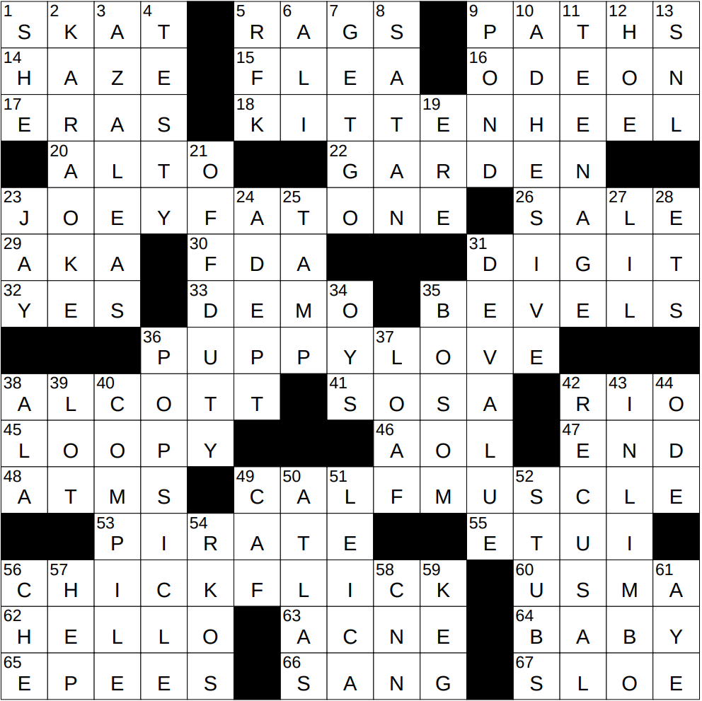 0616 25 NY Times Crossword 16 Jun 25 Monday NYXCrossword