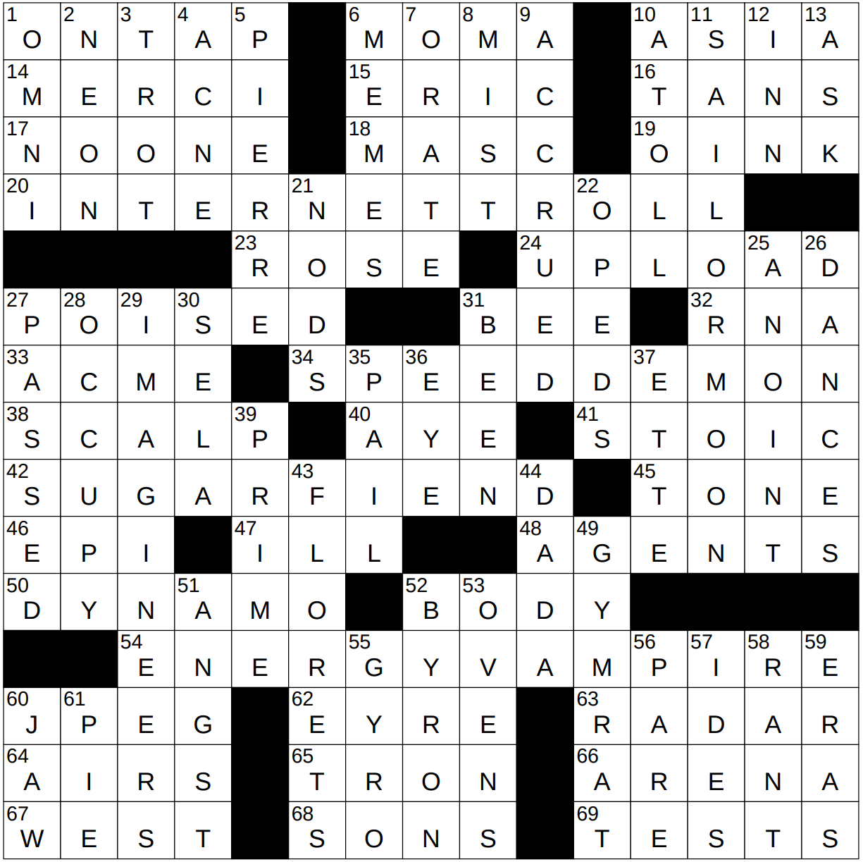 0807 23 NY Times Crossword 7 Aug 23 Monday NYXCrossword