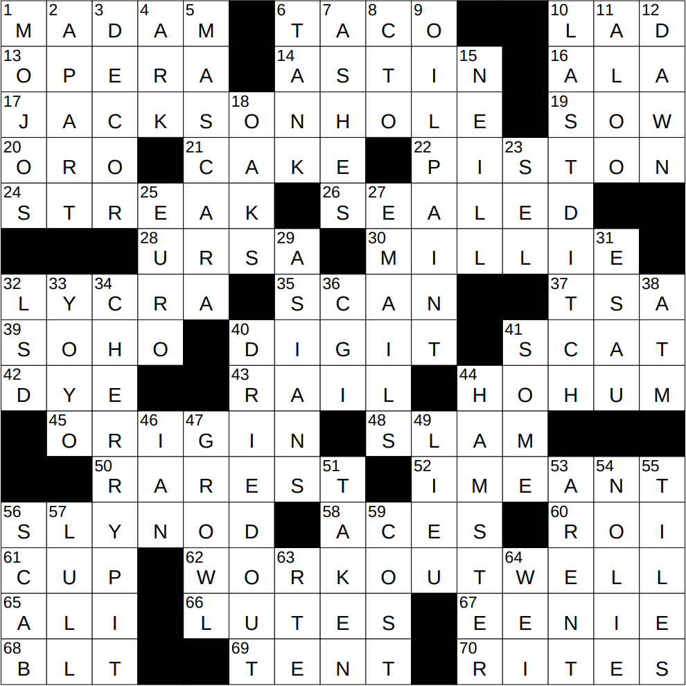 1208 25 NY Times Crossword 8 Dec 25 Monday NYXCrossword