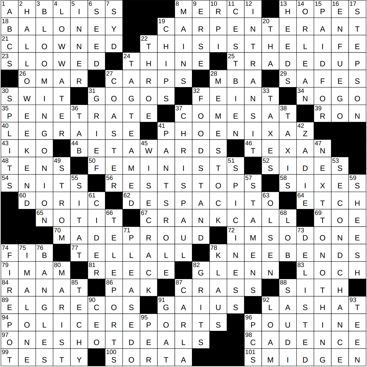 1218 22 NY Times Crossword 18 Dec 22 Sunday NYXCrossword