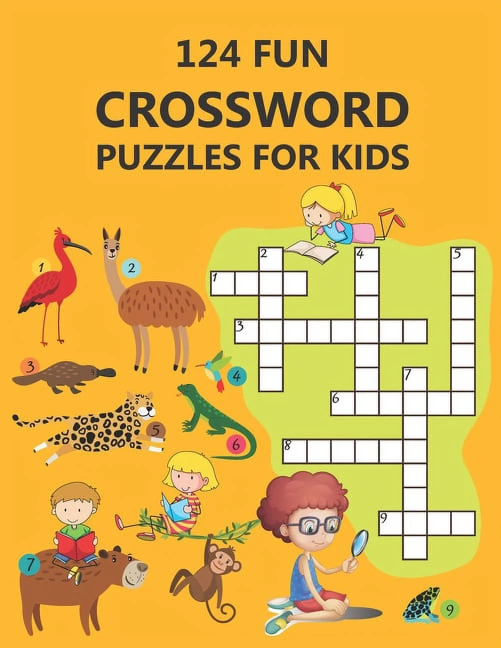 124 Fun Crossword Puzzles For Kids First Children Crossword Puzzle Book For Kids Age 6 7 8 9 And 10 And For 3rd Graders Kids Crosswords Easy Word Learning Activities For Kids Paperback Walmart