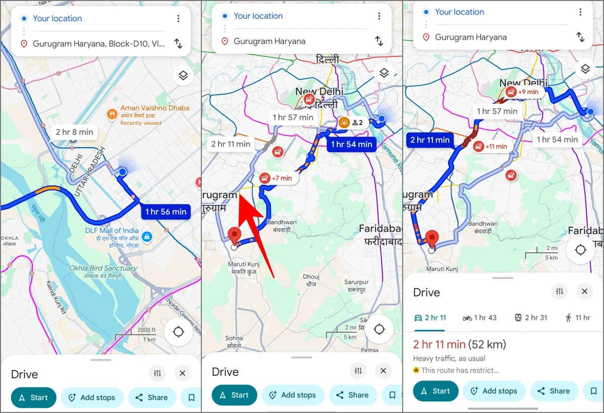 2 Ways To Fix When Google Maps Is Not Showing Alternate Routes
