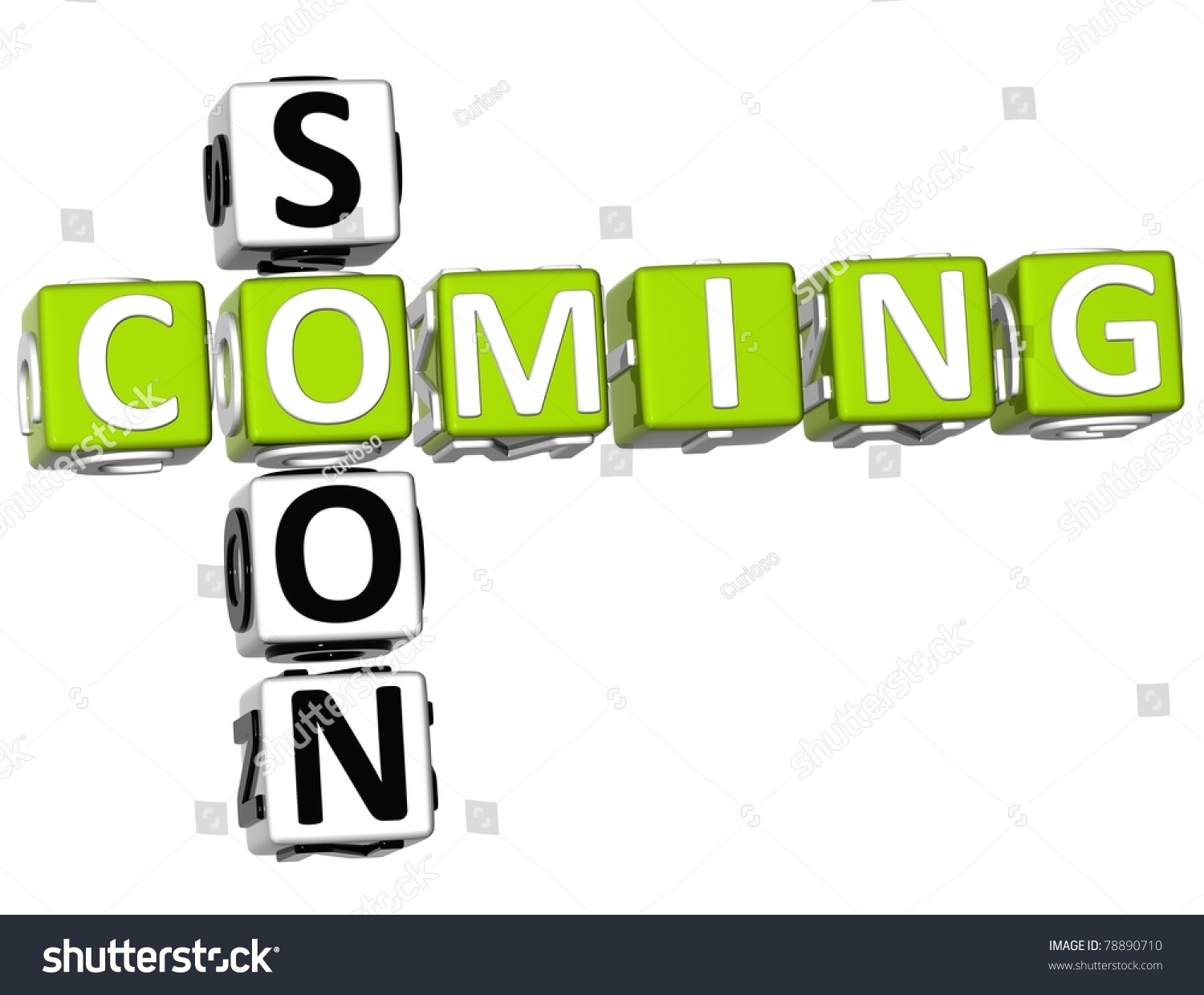 3d Coming Soon Crossword On White Stock Illustration 78890710 Shutterstock