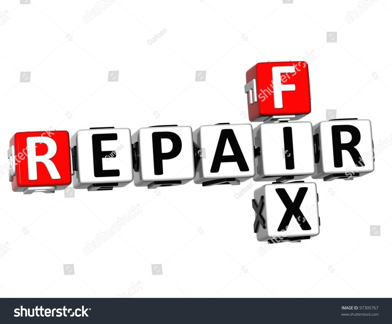 3d Free Fix Repair Need Crossword Stock Illustration 97305767 Shutterstock