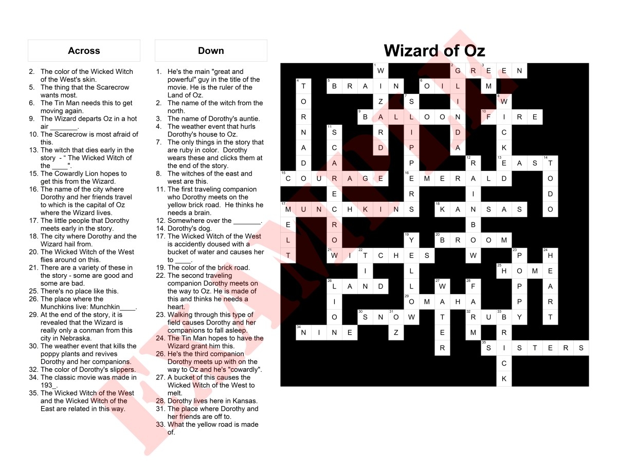 76 130 Word Puzzle Clues Left Side Personalized Crossword Puzzles