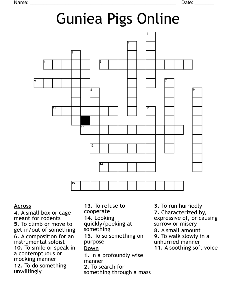 A DARK BROWN DOG Crossword WordMint