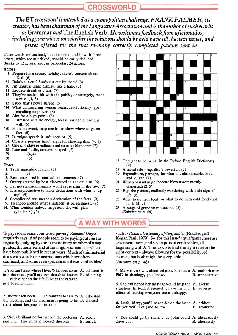 A Way With Words English Today Cambridge Core