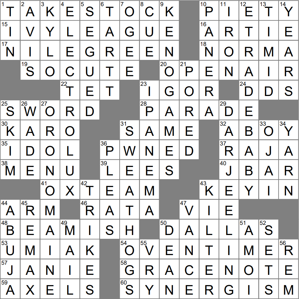 All Smiles In A Carroll Poem Crossword Clue Archives LAXCrossword