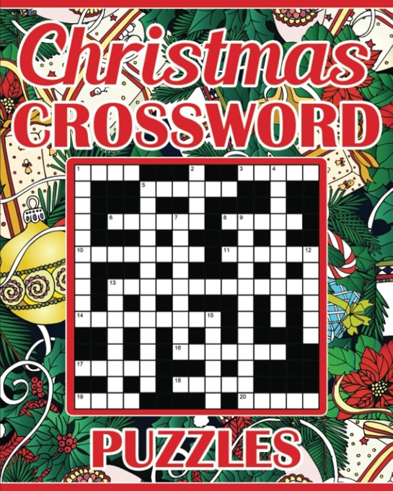 Amazon Christmas Crossword Puzzles Fun Holiday Themed Puzzle Book 9781647902490 Dylanna Press