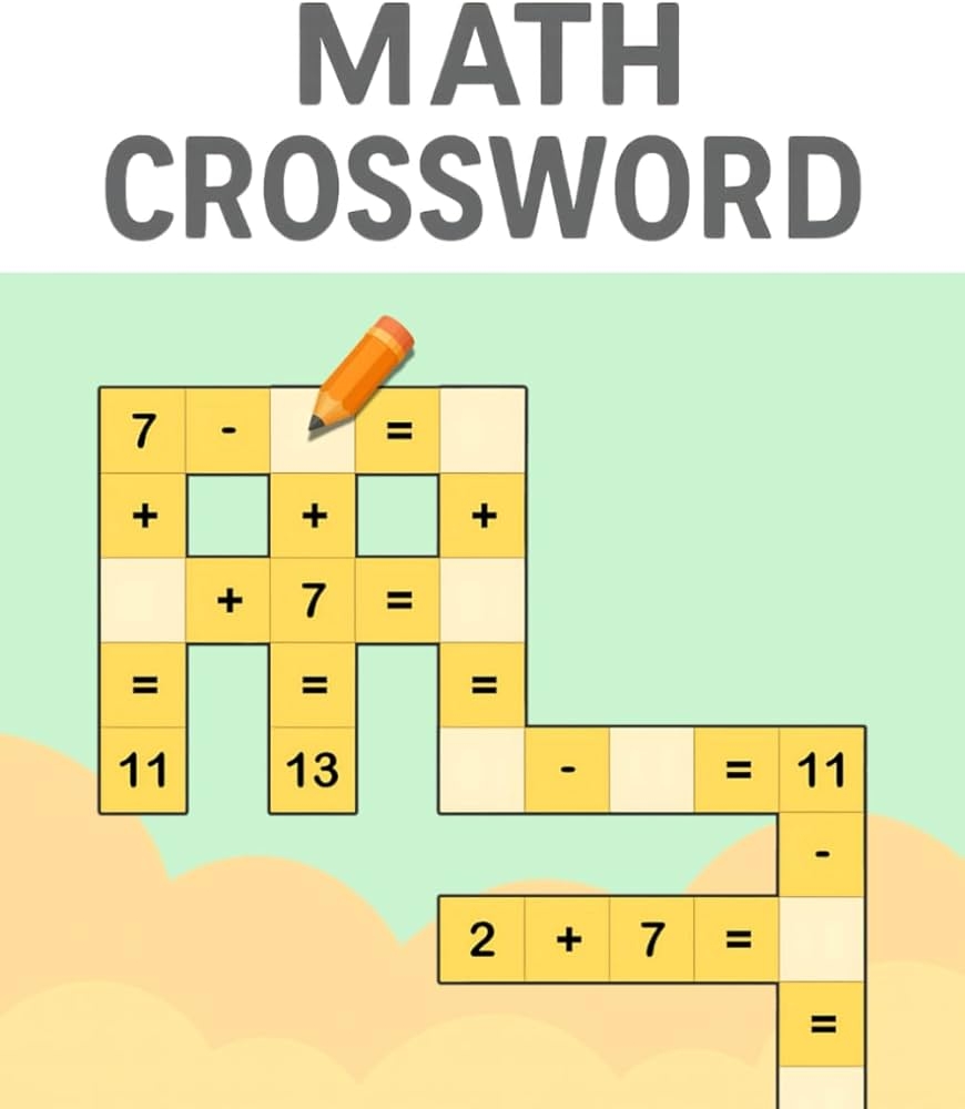 Amazon Math Crossword Number Puzzle 100 Cross Math Sudoku Brain Game 9798280672406 Morcos Alexandre Books