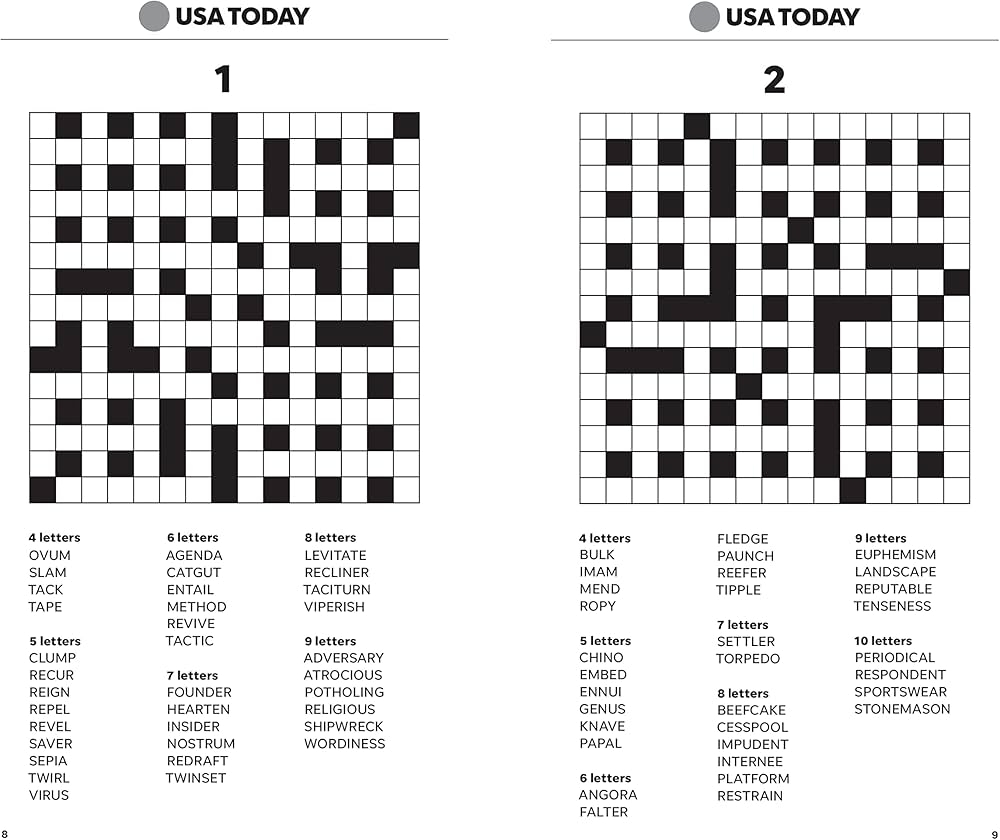 Amazon USA TODAY Word Fill In Super Challenge 200 Puzzles USA Today Puzzles 9781524869908 USA TODAY 