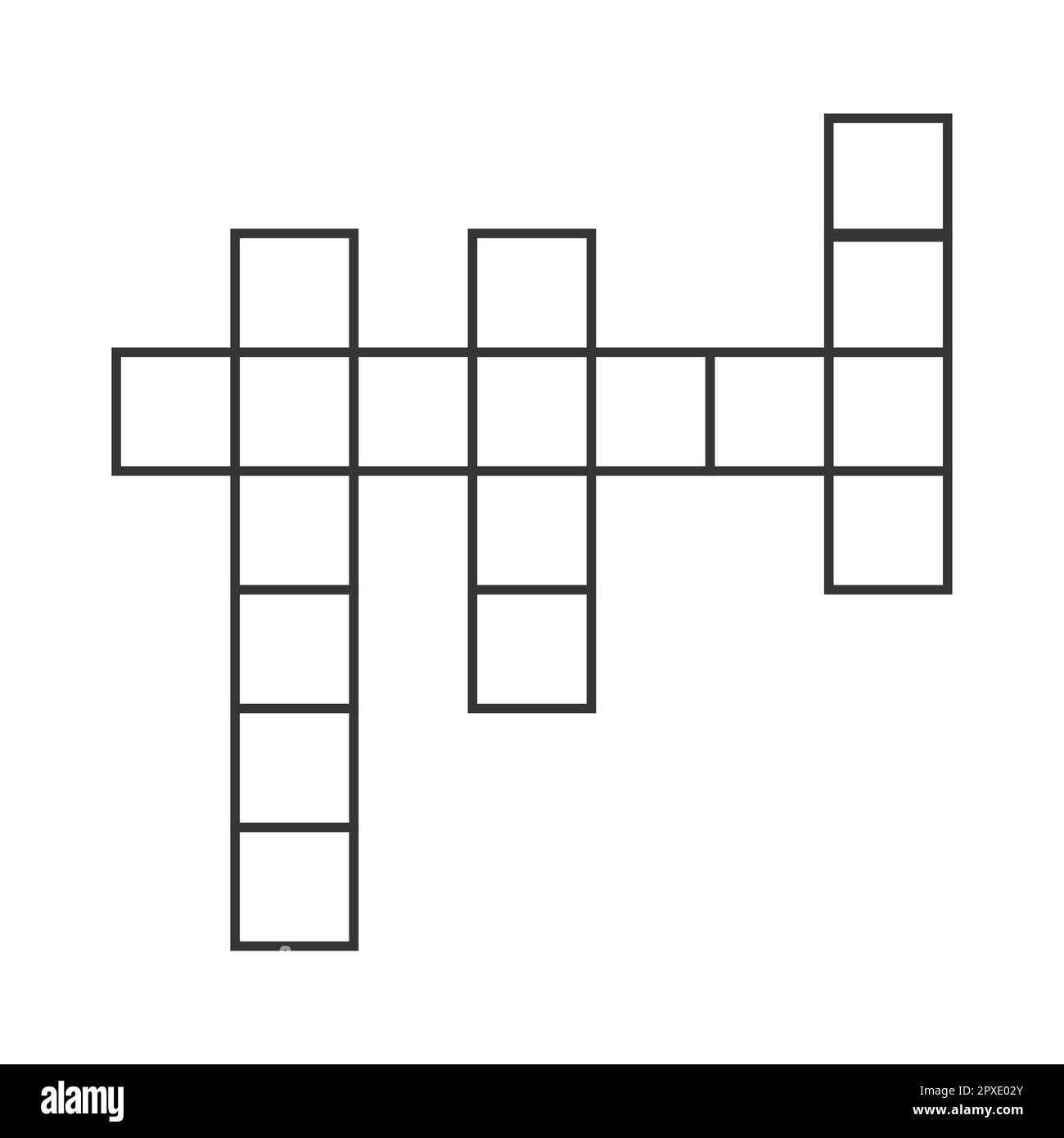 An Empty Grid Template For A 4 word Crossword Puzzle To Solve Crossword Puzzles Vector Illustration Stock Vector Image Art Alamy