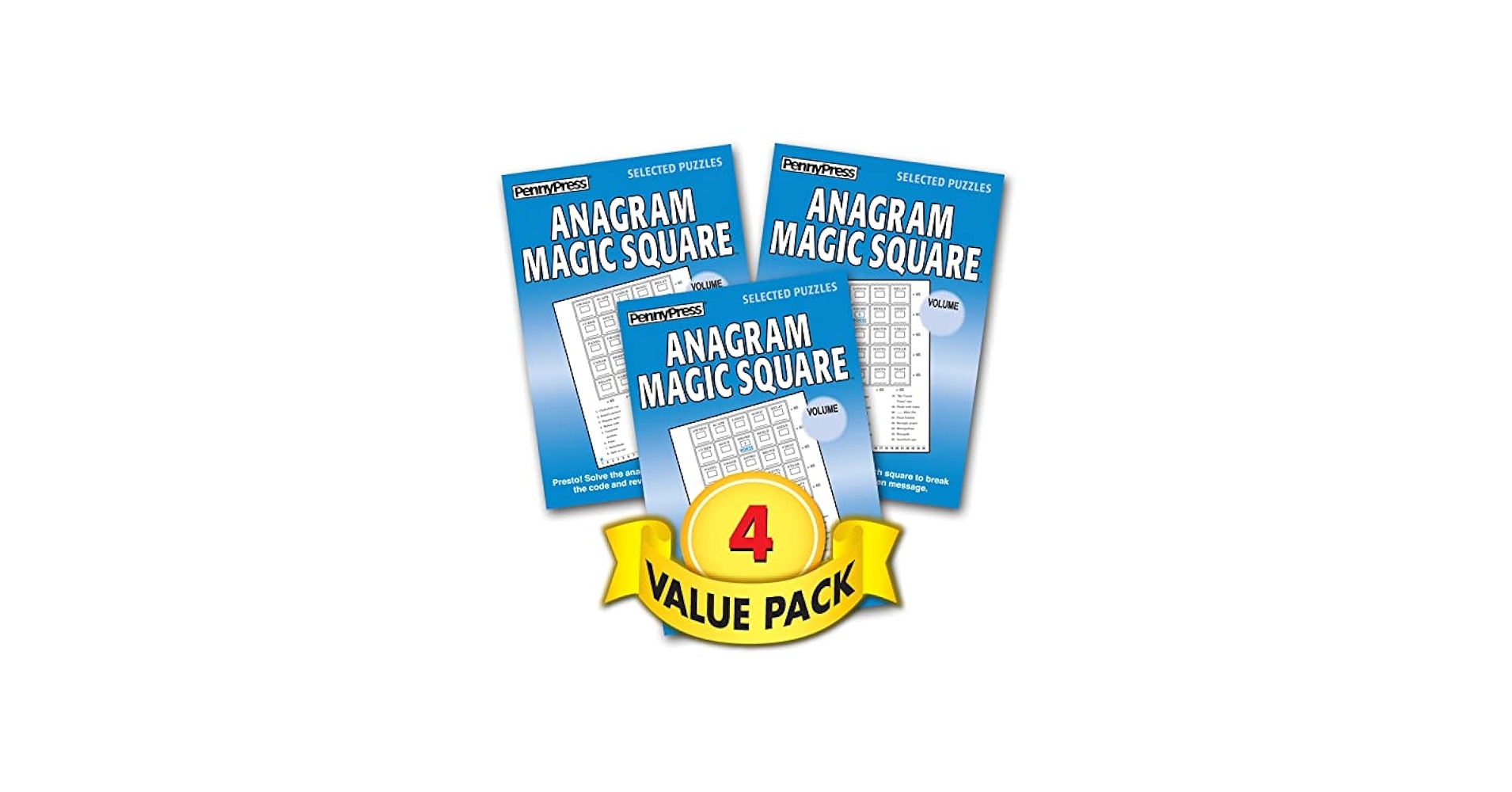 Anagram Magic Square Puzzle Book For Adults 4 Pack Paperback Penny Press Dell Magazines Dell Puzzle Books Amazon Books