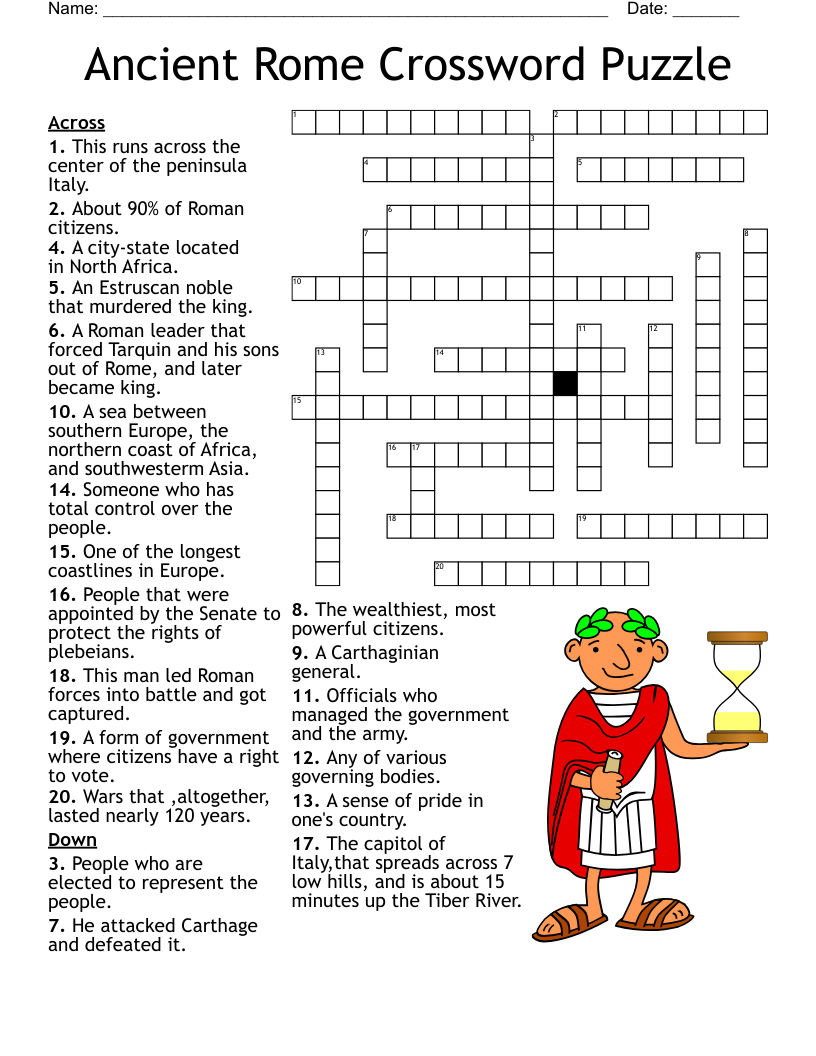 Ancient Rome Crossword Puzzle WordMint Ancient Rome Crossword Puzzle WordMint