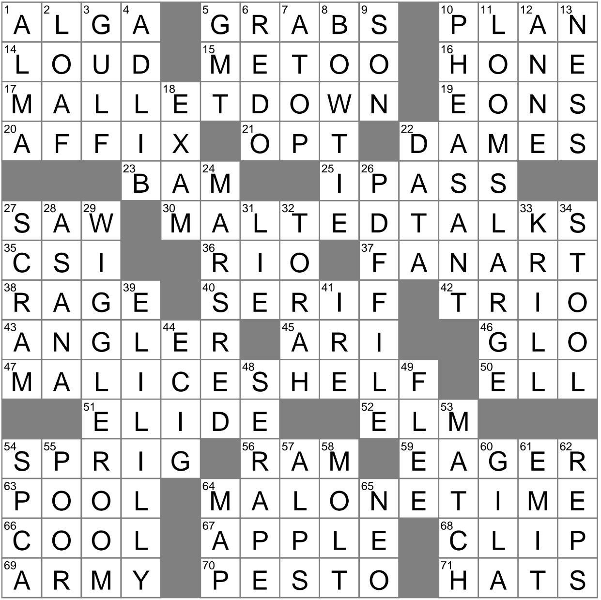 Anti harassment Movement Crossword Clue Archives LAXCrossword