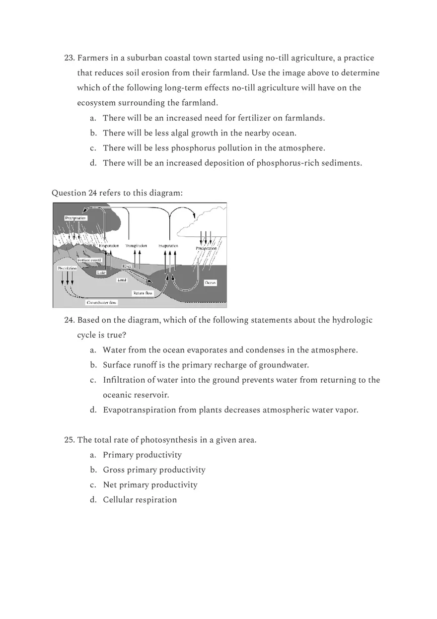 APES Unit 1 Multiple Choice Bradley University Edubirdie