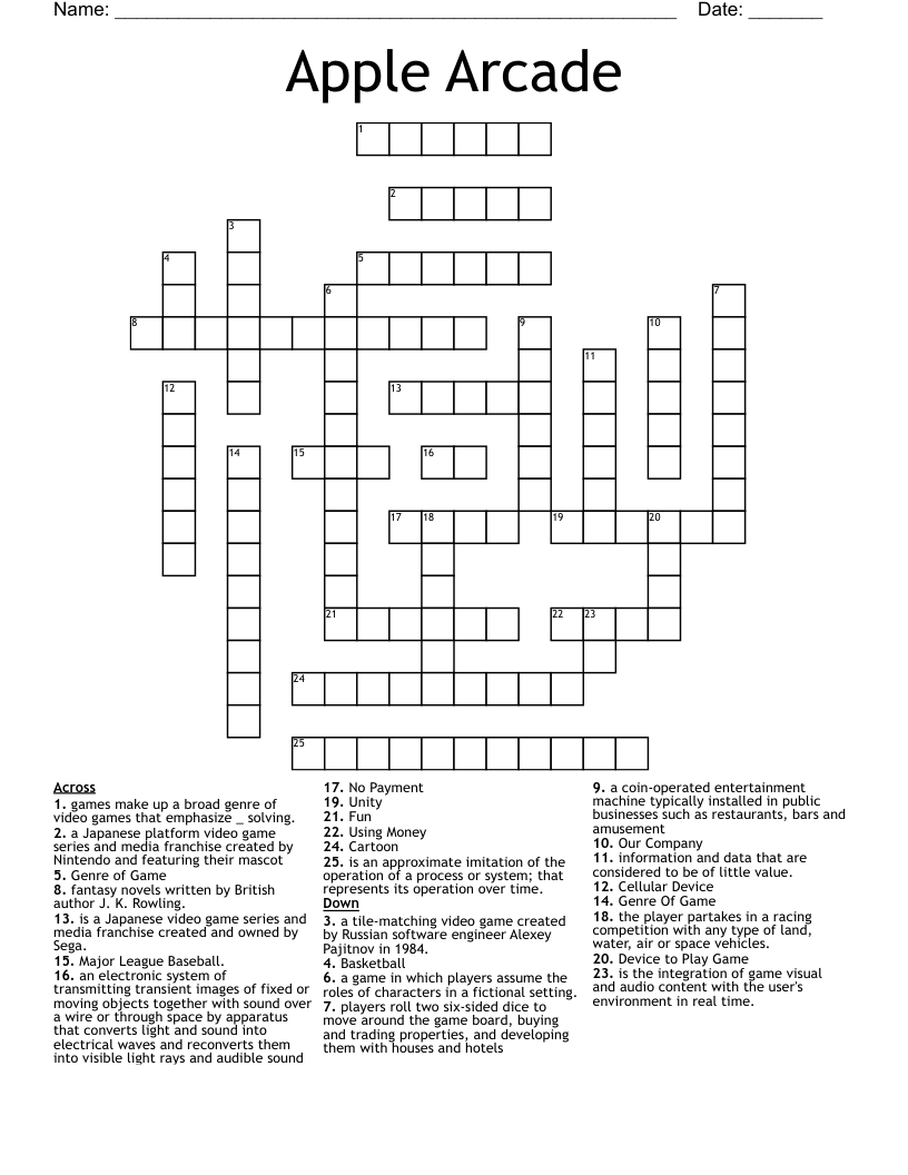 Apple Arcade Crossword WordMint