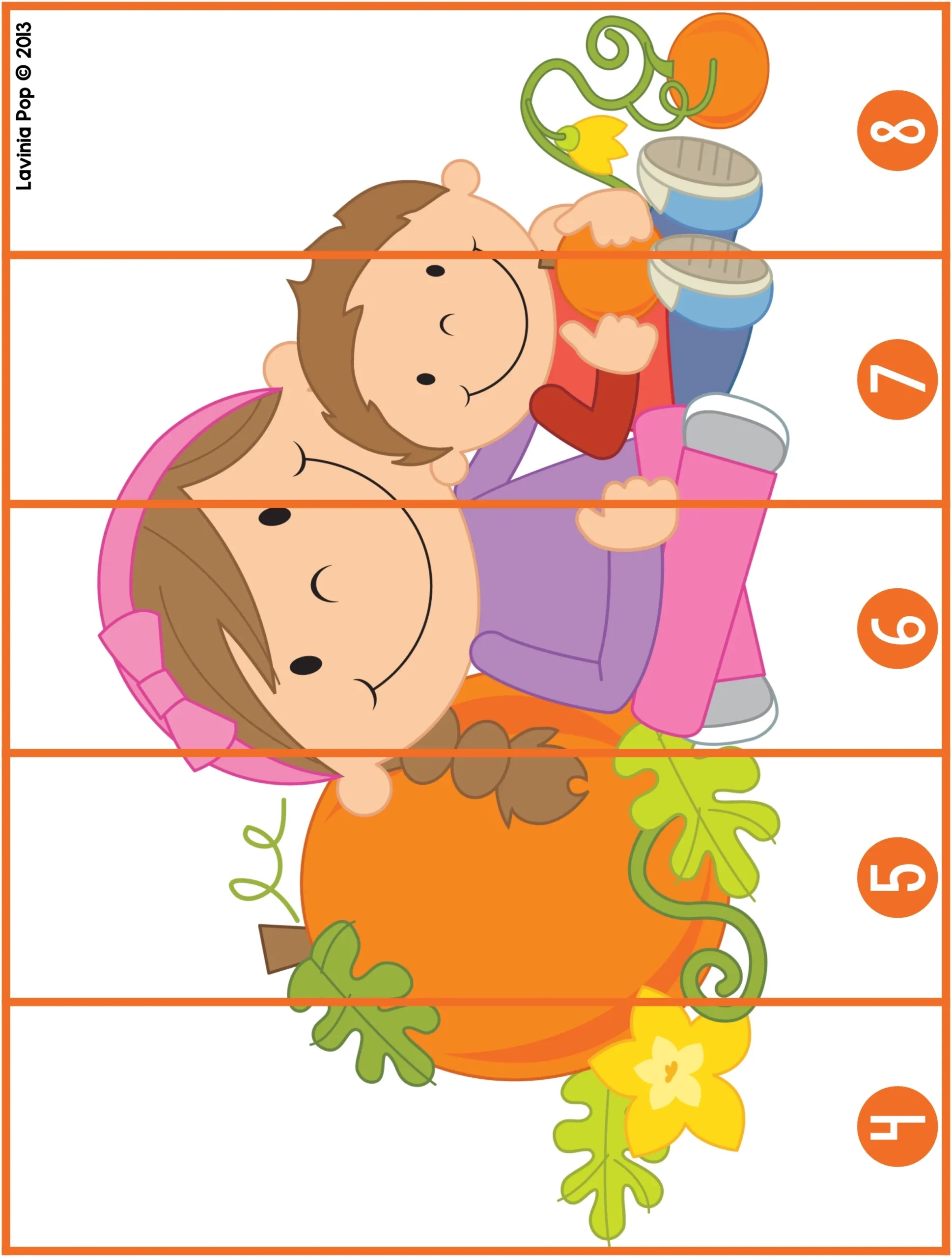 Autumn Number Puzzles Activity