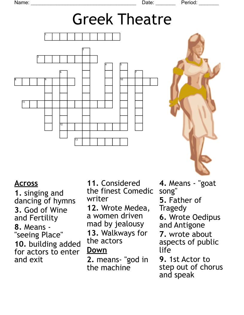 Battle Of Greek Tragedies Crossword WordMint