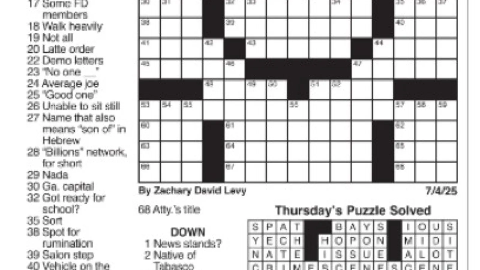 Big Fans Of Bigger Crosswords Letters To The Editor Sun Sentinel