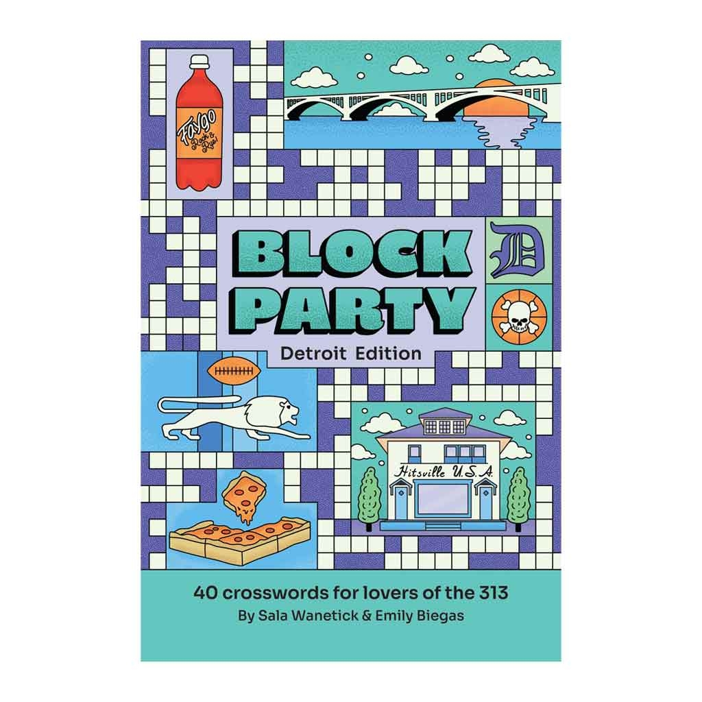 Block Party Crossword Book Detroit Edition City Bird