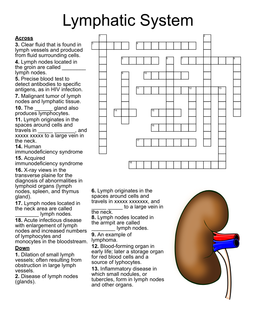 Blood And Circulation Disturbances Crossword WordMint