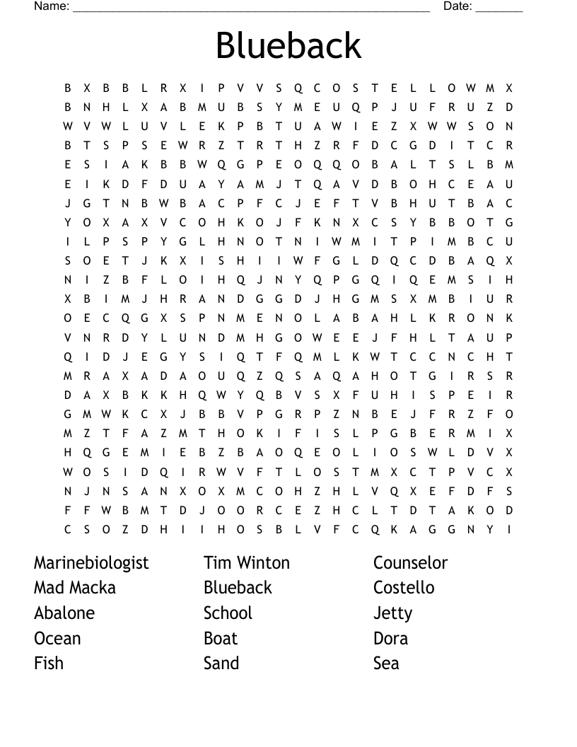 Bluey Word Search WordMint