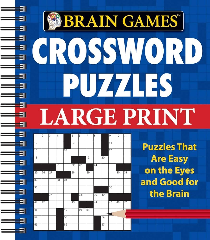 Brain Games Crossword Puzzles Large Print Blue Brain Games Large Print Publications International Ltd Brain Games 9781412777612 Amazon Books