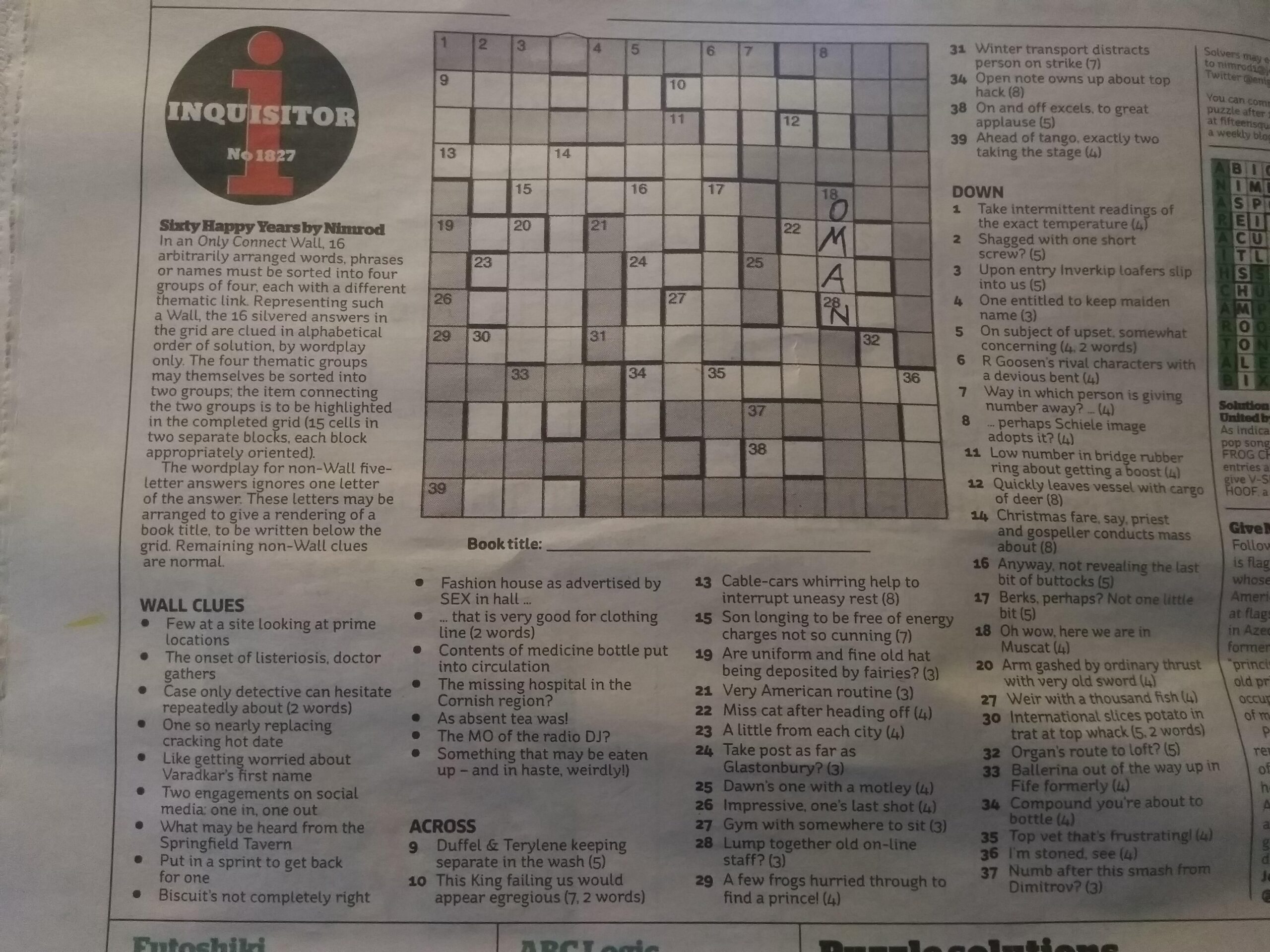 Can Anyone Solve Any Of These Clues R crosswords