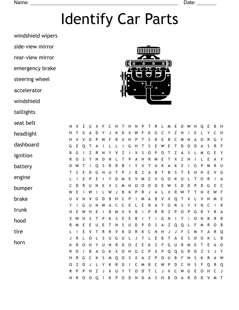 Cars Trucks Crossword WordMint