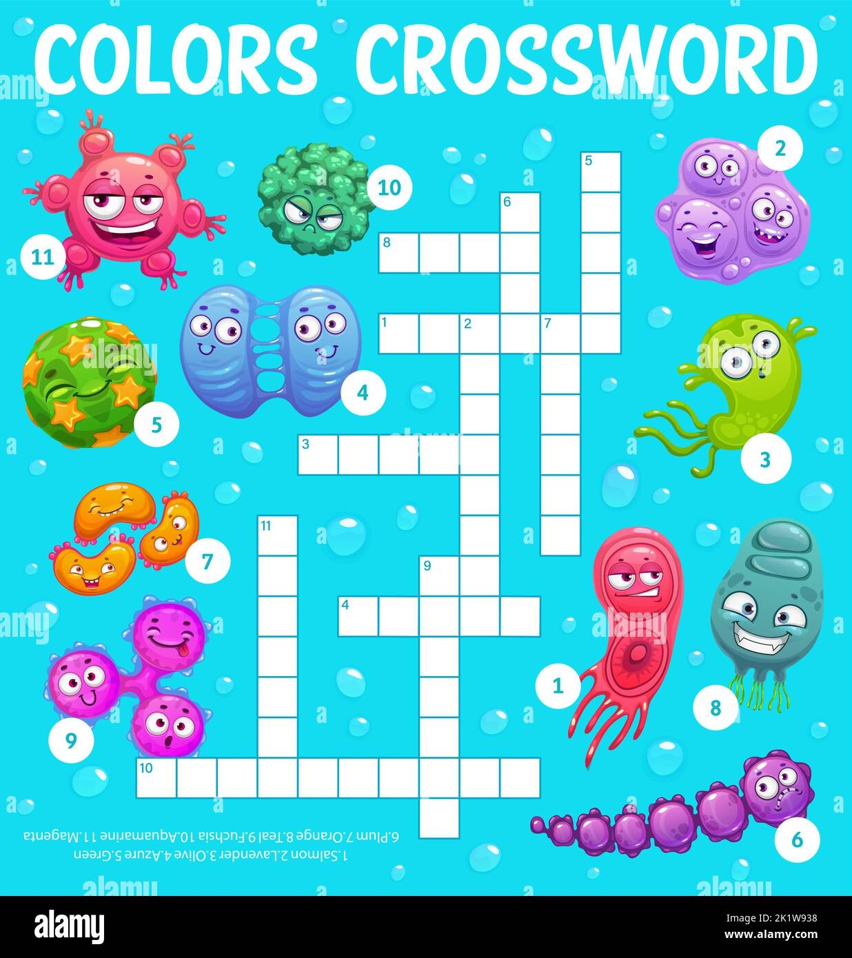 Cartoon Viruses Microbes And Germs Crossword Worksheet Find A Word Quiz Game With Pathogen Cells Vector Search Puzzle Riddle For Children Education And Learning Activity Crossword Test Stock Vector Image Art 