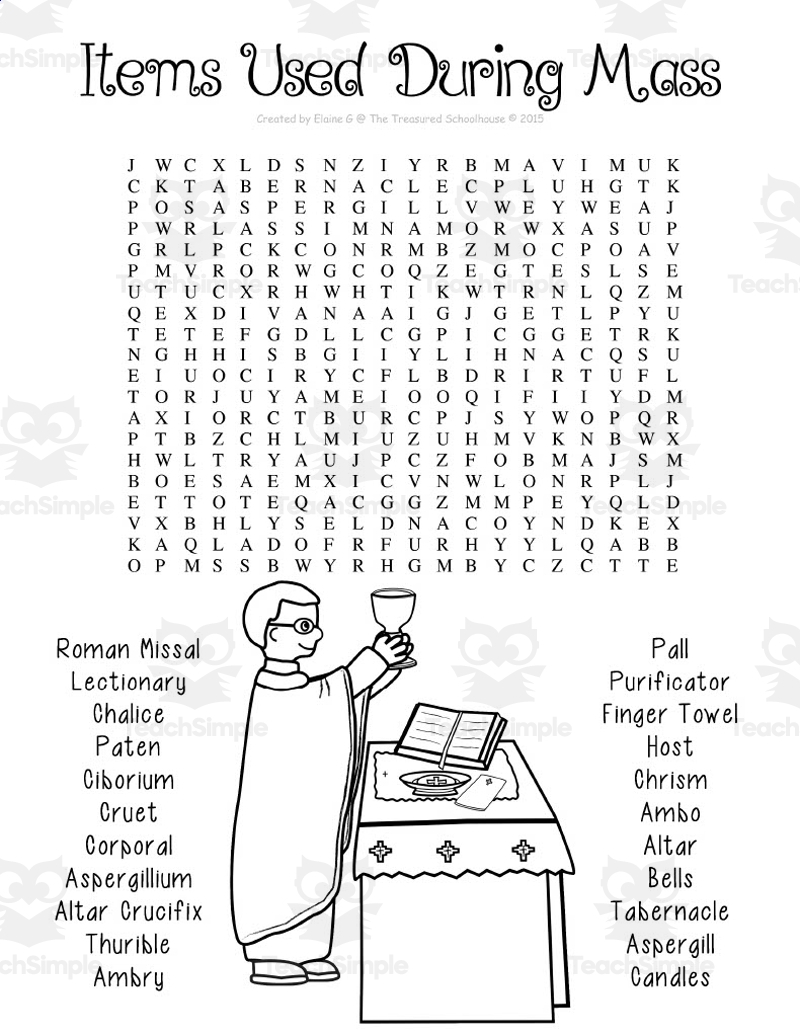 Catholic Word Search Set 10 Puzzles PDF 