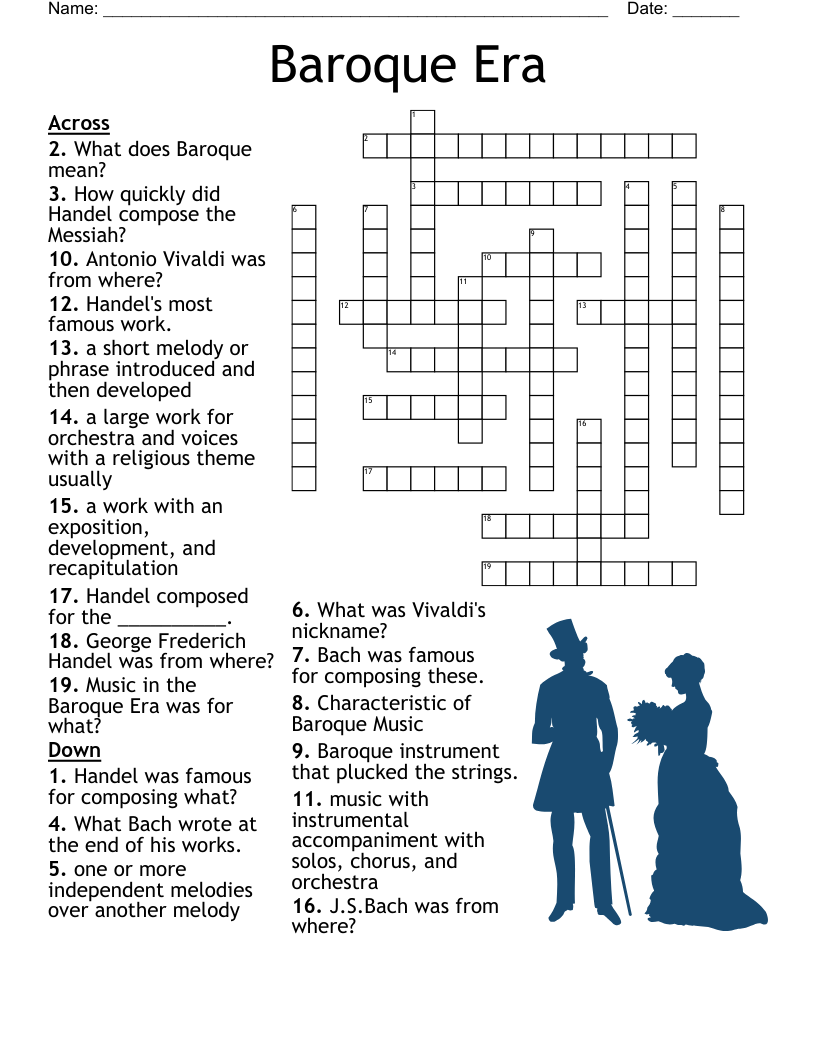 Chapter 11 Sacred Music Crossword WordMint