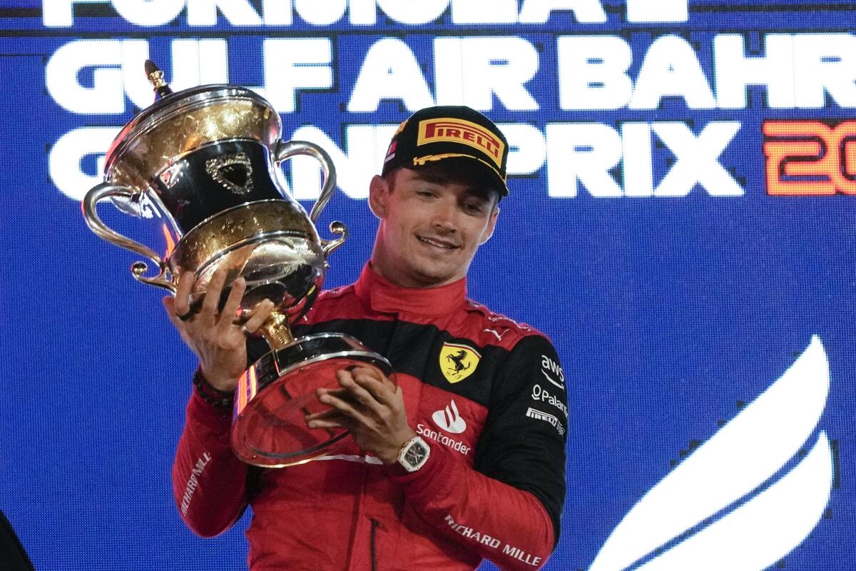 Charles Leclerc Wins For Ferrari In Formula One Bahrain Grand Prix Los Angeles Times