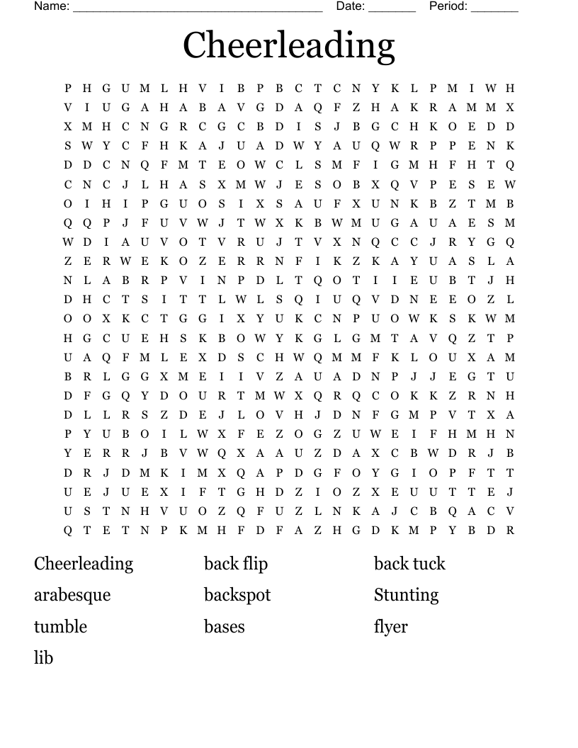 Cheer Crossword WordMint