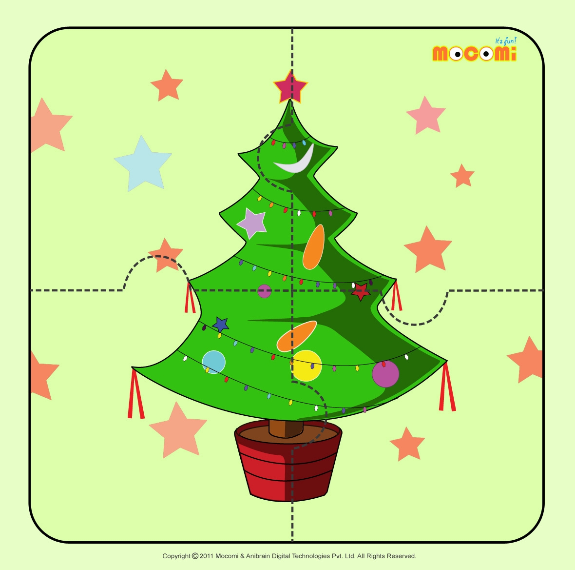 Christmas Tree 2 Jigzaw Puzzles For Kids Mocomi