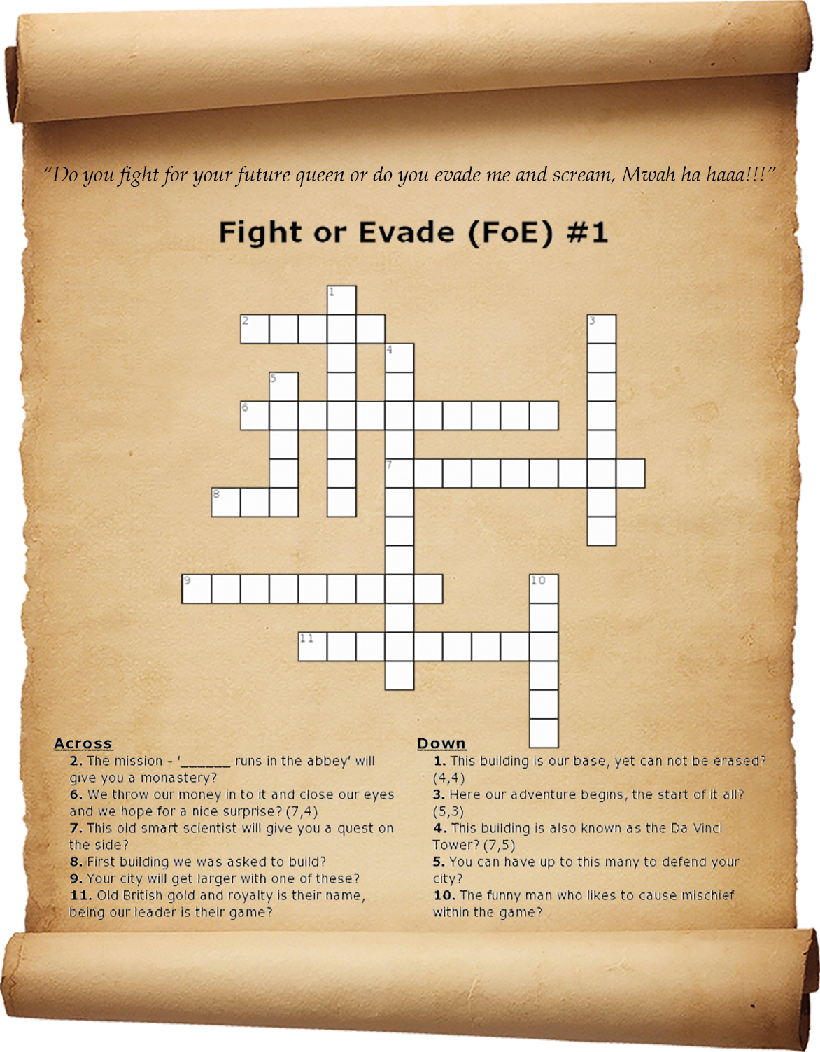 Closed Fight Or Evade FoE Crossword 1 Forge Of Empires Forum