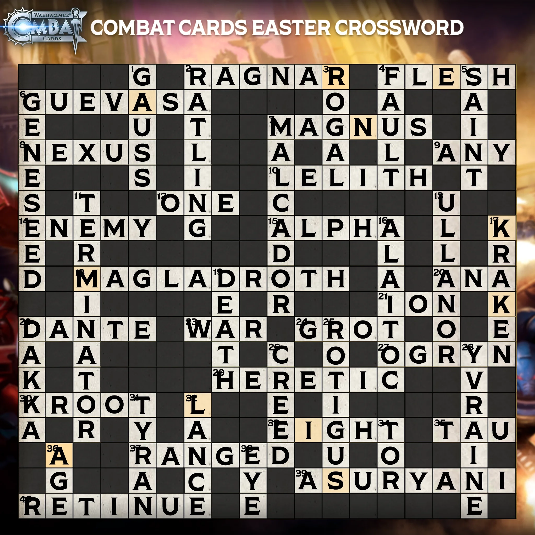 Combat Cards Easter Crossword R WarhammerCombatCards