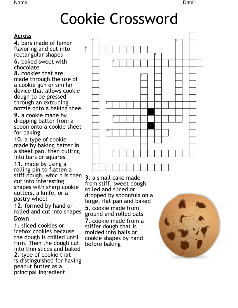 Cookie Crossword WordMint