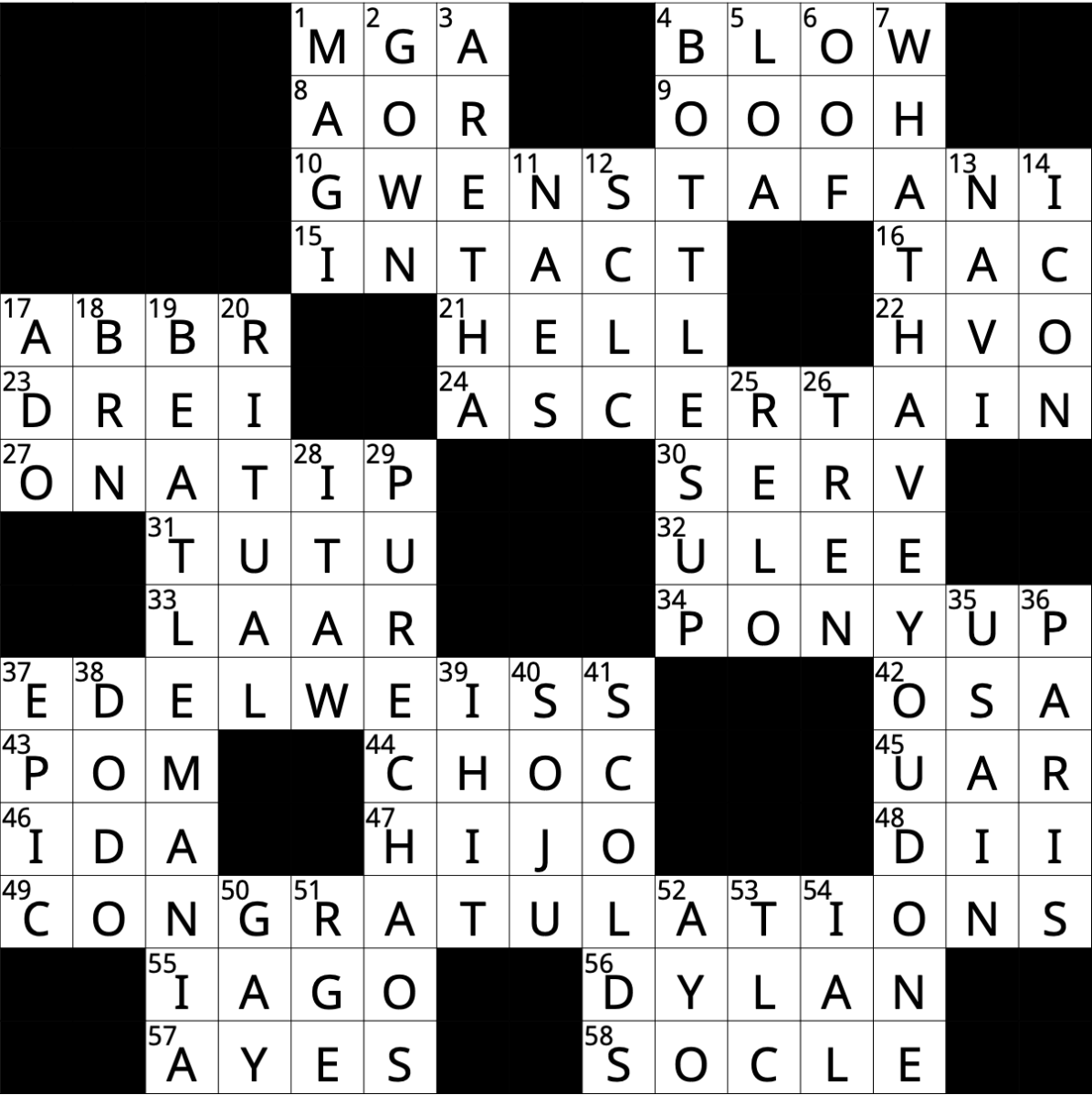 Crossword Answers 2 7 The Oberlin Review