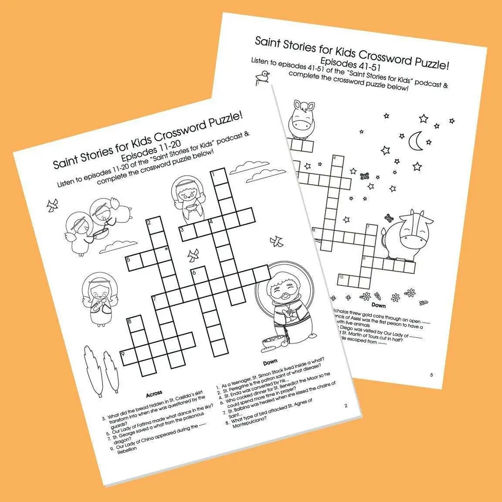 Crossword Challenge Sheets Digital Download Shining Light Dolls