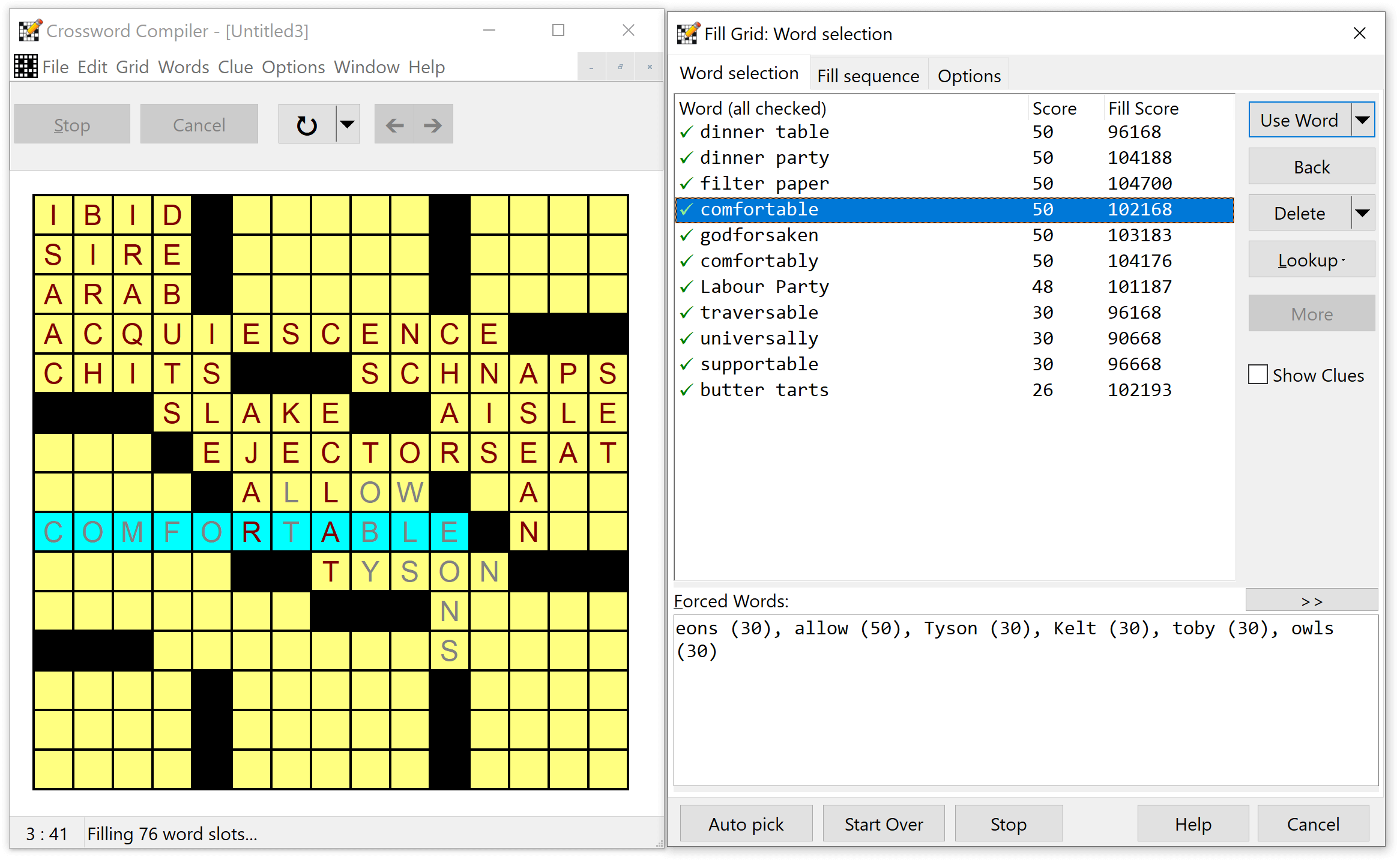 Crossword Compiler Pro Grid Filler