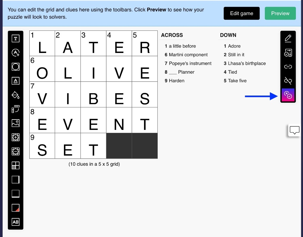 Crossword Cross Check PuzzleMe Docs